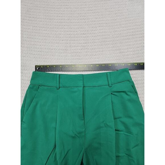 Loft Pants Womens 6 The Peyton Trouser Pleated Wide Leg Green - Picture 4 of 10